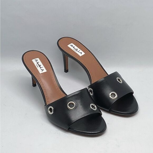 Alaia Oeillets Grommet Leather Mules size 36.5 - Picture 4 of 16